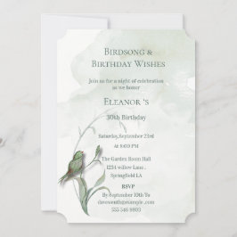Vogelgezang en de beste wensen Uitnodiging 