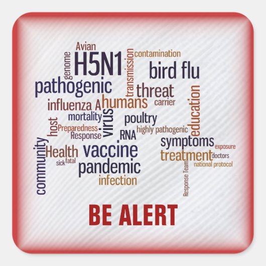 vogelgriep bewustzijn veer naam geschenk Label boo (Voorkant)