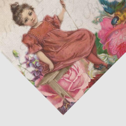 vogelgriep ephemera tissuepapier (Detail)