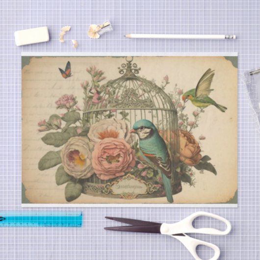 vogelgriep groene ontkoppeling tissuepapier (Craft)