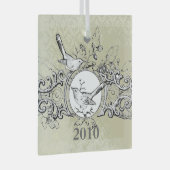  vogelgriep kerstversiering glas ornament (Voorkant Rechts)