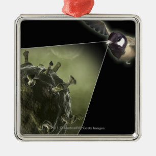 Vogelgriep uit de vogel metalen ornament