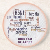 Vogelgriep Word Cloud Drink Onderzetter (Voorkant)
