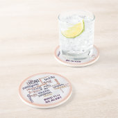 Vogelgriep Word Cloud Drink Onderzetter (Zijkant)