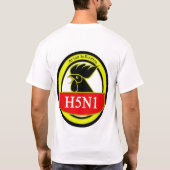 Vogelgriepontwerp 1 t-shirt (Achterkant)