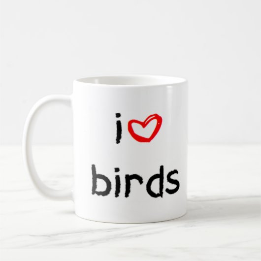 vogelhart koffiemok (Links)