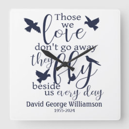 Vogelherdenking naast ons sympathie vierkante klok