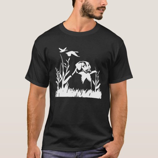 Vogelhond die Willow jaagt in de marshyter D T-shirt (Voorkant)