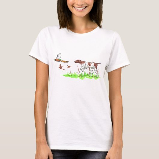 Vogelhond en fazanten t-shirt (Voorkant)