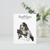Vogelhond, houtsnip jagen briefkaart (Staand voorkant)