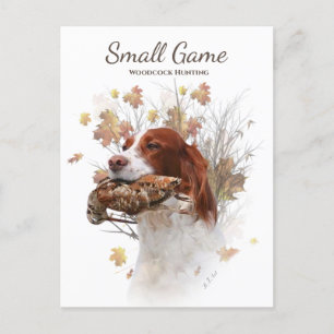 Vogelhond, houtsnip jagen feestdagenkaart