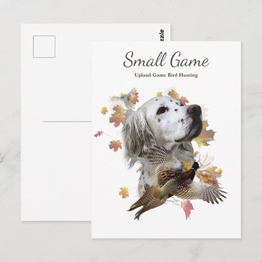 Vogelhond, Upland Game Vogeljacht Briefkaart (Voorkant / Achterkant)