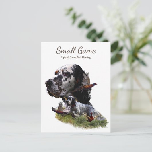 Vogelhond, Upland Game Vogeljacht Briefkaart (Staand voorkant)
