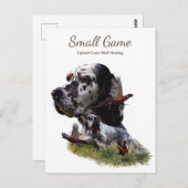 Vogelhond, Upland Game Vogeljacht Briefkaart (Voorkant / Achterkant)