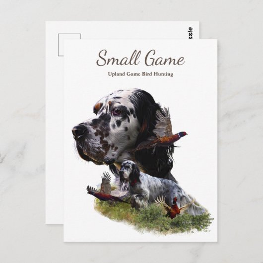 Vogelhond, Upland Game Vogeljacht Briefkaart (Voorkant / Achterkant)