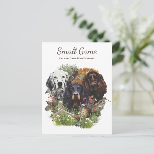 Vogelhond, Upland Game Vogeljacht Briefkaart (Staand voorkant)