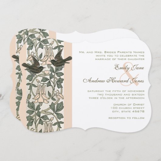  vogelhoningAankondiging van het huwelijk Kaart (Voorkant / Achterkant)