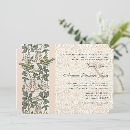  vogelhoningAankondiging van het huwelijk Kaart (Staand voorkant)