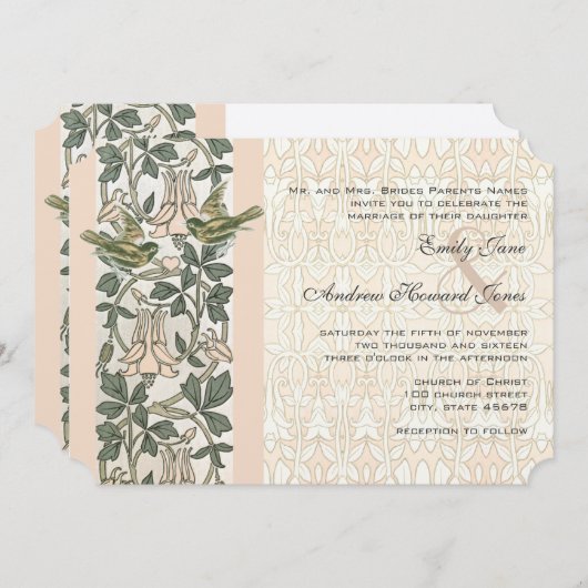  vogelhoningAankondiging van het huwelijk Kaart (Voorkant / Achterkant)