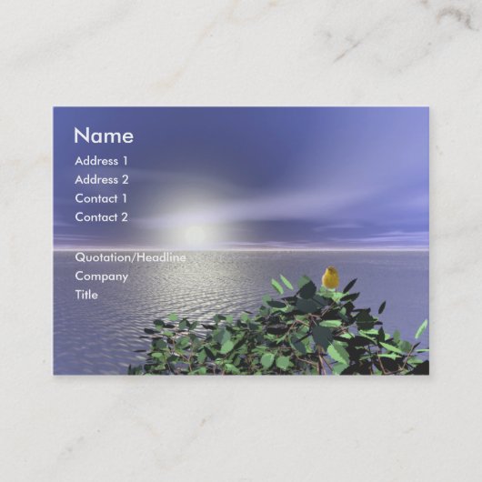 Vogelhoog Uitzicht Visitekaartje (Voorkant)