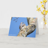 Vogelhoudend Collectie: Woodpecker (blanco noten) Kaart (Gele Bloem)