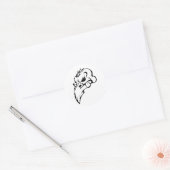 Vogelhuid Ronde Sticker (Envelop)