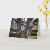 Vogelhuis 4219 greetibg kaart Framable (Gele Bloem)