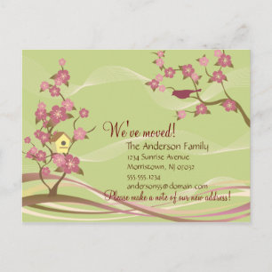 Vogelhuis Bewegende Aankondiging Briefkaart Groen