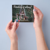 vogelhuis dat postbode verkoopt - makelaarsverkoop flyer (Hand)