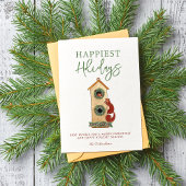 Vogelhuis Eekhoorns Foto Collage Vakantiekaart Feestdagenkaart