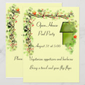 Vogelhuis en Ivy Vine Stationery of Uitnodiging (Voorkant / Achterkant)