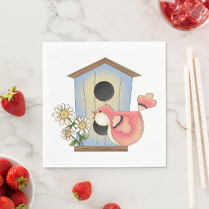 Vogelhuis en Vogel Servet