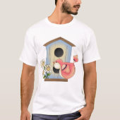 Vogelhuis en Vogel T-shirt (Voorkant)