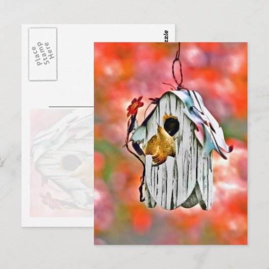 Vogelhuis en Wren Briefkaart (Voorkant / Achterkant)