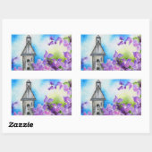 Vogelhuis & Hydrangea Bloemenvelop Sticker (Vel)