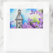 Vogelhuis & Hydrangea Bloemenvelop Sticker (Tas)