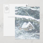 vogelhuis in de sneeuw briefkaart (Voorkant / Achterkant)