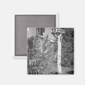 Vogelhuis in de tuin magneet (Voorkant / Achterkant)