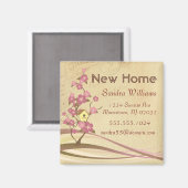 Vogelhuis Nieuwe Home Aankondiging Custom Magnet (Voorkant / Achterkant)