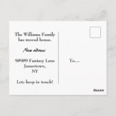 Vogelhuis op een houten muur, plezier dat we hebbe briefkaart (Achterkant)