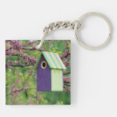 Vogelhuis op een Judasboom Sleutelhanger (Achterkant)