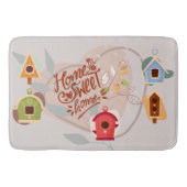 Vogelhuis Thuis Sweet Home Grote Badmat (Voorkant)