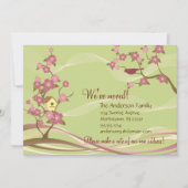 Vogelhuis Verplaatsende Aankondiging Vaste kaart G (Voorkant)