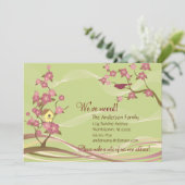 Vogelhuis Verplaatsende Aankondiging Vaste kaart G (Staand voorkant)