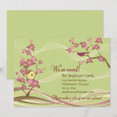 Vogelhuis Verplaatsende Aankondiging Vaste kaart G (Voorkant / Achterkant)