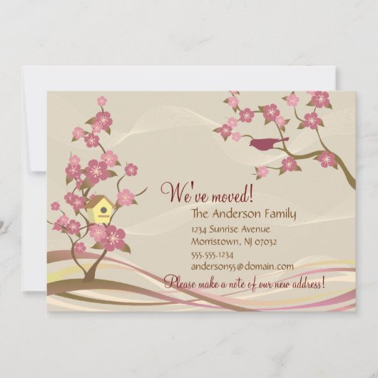 Vogelhuis Verplaatsende Aankondiging Vaste kaart G (Voorkant)