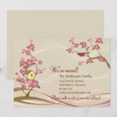 Vogelhuis Verplaatsende Aankondiging Vaste kaart G (Voorkant / Achterkant)