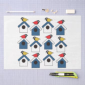 Vogelhuis Vogelhuis Kleurrijke Vogels Vogelhuis Tissuepapier (Craft)