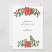 Vogelhuis Vogels Winter Waterverf Kerst Bedankkaart (Achterkant)