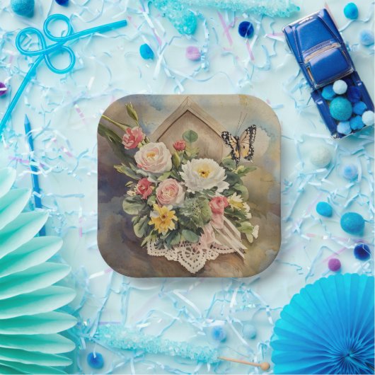 Vogelhuisboeket - Papier Bord (Feest)